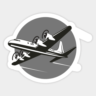 Airplane Flying Sticker